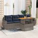 Maison Exclusive - Ensemble de meubles de jardin 5 pièces avec canapé et coussins, gris, en polyrotin