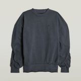 G-Star Puckering r sw wmn Dames Sweater Lange Mouw Katoen Osaka Blue GD S