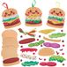 Baker Ross FN420 Burger Mix & Match Sets - Set van 6, Kunst en Knutsel Decoratiesets van foam voor kinderen