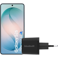 Samsung Galaxy S26 512GB Lichtblauw 5G + BlueBuilt Oplader 45 Watt Zwart