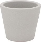 DK Design Bloempot/plantenpot - Vinci - lichtgrijs mat - voor kamerplant - D10 x H12 cm