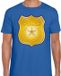 Bellatio Decorations Verkleed T-shirt heren - politie embleem - blauw - Carnaval/themafeest XXL