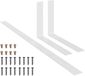 vidaXL - Dossier voor palletbank - 110 cm - ijzer - wit