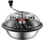 Merkloos Bladko Trimmer - met Roestvrijstalen Messen - voor Twisted Spin Cut Clear Dome - Trimmerkop - Handmatige Bud Trimmer - 16in Bowl - Zilver