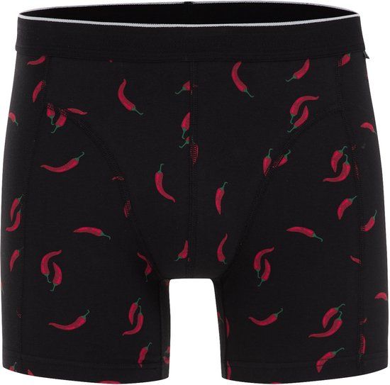 WE Fashion Heren boxershort met print - Zwart