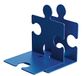 HAN CD-standaard & boekensteunpuzzel, stabiele combineerbare staande verzamelaar in moderne puzzellook, voor cd's, boeken en dvd's, 9212-14, blauw