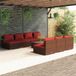 Maison Exclusive - Salon de jardin 8 pièces avec coussins en polyrotin brun