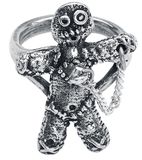 Alchemy Gothic Voodoo Doll Dames Ring - zilverkleurig - L