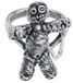 Alchemy Gothic Voodoo Doll Dames Ring - zilverkleurig - L