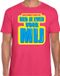 Bellatio Decorations Heb je even voor mij Foute party kleding - verkleedkleding t-shirt - roze - heren M