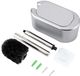 Brosse WC avec support Montage mural Plastique Argent