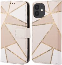 imoshion Design Bookcase Beige Graphic voor Apple iPhone 12 / 12 Pro