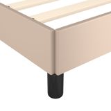vidaXL Bedframe met hoofdbord, kunstleer, cappuccinokleurig, 160x200 cm
