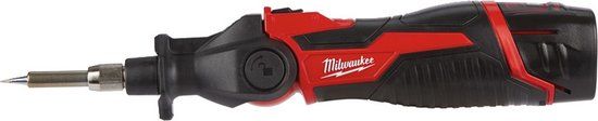 Milwaukee M12 SI-201C 12V Accu Subcompacte Soldeerbout Set (1x 2Ah) in Koffer