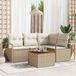 Maison Exclusive - Salon de jardin 5 pcs Beige Poly rotin