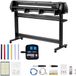 Merkloos Snijplotter - Invoerbreedte 135 cm - Twee Messen - LED-Display - Instelbare Druk en Snelheid - Inclusief Stickervellen & Transferfolie - Met Software