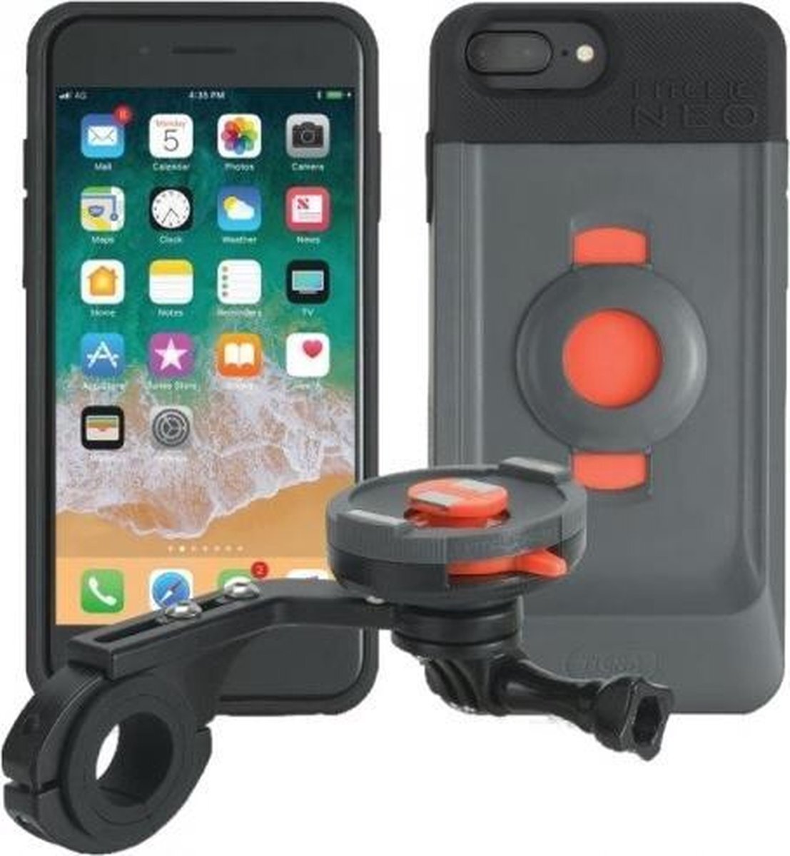 Tigra Fitclic Neo Bike Kit Forward Telefoonhouder Fiets Geschikt voor Apple iPhone 8 Plus - Zwart