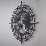 Stijlvol zwart decoratief metalen wandaccessoire, 70 x 70 cm, 100% staal (1,5 mm dik), lichtgewicht 3,2 kg, perfect voor moderne woondecoratie