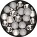 Cosy & Trendy Kerstballen - 20x kunststof - zilver - 3 cm - mat glans glitter