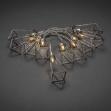 Konstsmide LED Lichtsnoer met 10 zilverkleurige metalen robijnen - 90 cm