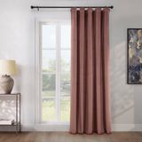 HPD Half Price Drapes Heritage pluche fluwelen gordijnen 213 cm lange kamer verduisterende gordijnen voor slaapkamer en woonkamer 100 W x 84 l, (1 paneel), wilde roos
