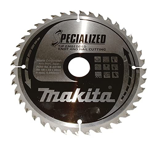 Makita Specialized zaagblad - 190 x 30 mm - 40T - B-33180