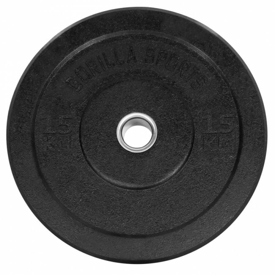 Gorilla Sports Gorilla Sports Bumper Plate - Halterschijf - 15 kg - Rubber - 50 mm