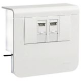 Hager Apparaatinzetstuk RJ45 Cat.6 voor Accessoires voor elektroplintsysteem Wit 1 stuk(s)