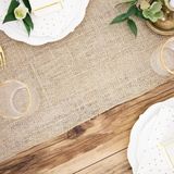 Chaks Jute tafelloper - 28 x 500 cm - beige