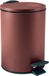 Spirella Adelar Pedaalbak 3L - Softclose Prullenbak met Uitneembare Binnenemmer - Mat Staal - 16,8 x 25 cm - Berry