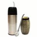 Yerbomos 2.0 Thermoskan voor Yerba Mate Tee, 350 ml, vacuüm fles, roestvrij staal, keramische beker voor mate-thee, draagbare autoaccessoires, groen