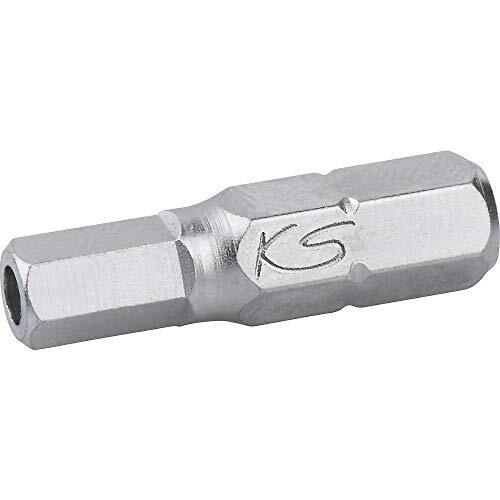 KSTools 911.3585 1/4" Bit binnenzeskant met boring, 25mm, 3/16", 5 per pak