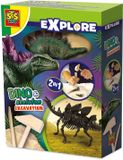 SES Creative Explore Dino en Skelet Opgraven 2 in 1 Stegosaurus