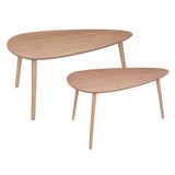 Bijzettafels Atmosphera Bijzettafels Mileo – hout en grenen – Atmosphera designer binnen