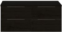 BES LED Seville Badmeubelset 120 cm - 4 Laden - Wastafelblad Black Oak Edge Greep