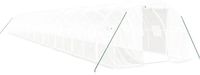 vidaXL Tuinkas met stalen frame, wit, 60 m², 20x3x2 meter