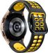 Strap-it Siliconen Smartwatch bandje - Geschikt voor Samsung Galaxy Watch 5 Pro - Zwart/Geel