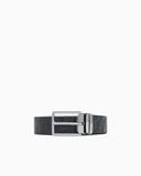 Armani Exchange Heren Liam All Over Logo Riem, Zwart, 34IN, Zwart, 86,4 cm