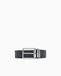 Armani Exchange Heren Liam All Over Logo Riem, Zwart, 34IN, Zwart, 86,4 cm