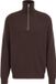 WE Fashion Pull homme coupe regular avec zip quart et structure