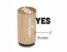 Ministempel Yes Mini-zegel van hout en rubber, diameter 15 x 25 mm.