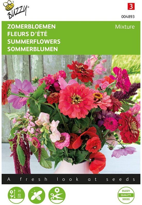 Buzzy Zaden - Zomerbloemen roze en rode tinten