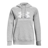 Under Armour UA Rival Fleece Big Logo HD Dames Sporttrui - Grijs - Wit