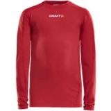 Craft Pro Control Compression Shirt Lange Mouw Kinderen - Rood | Maat: 122/128