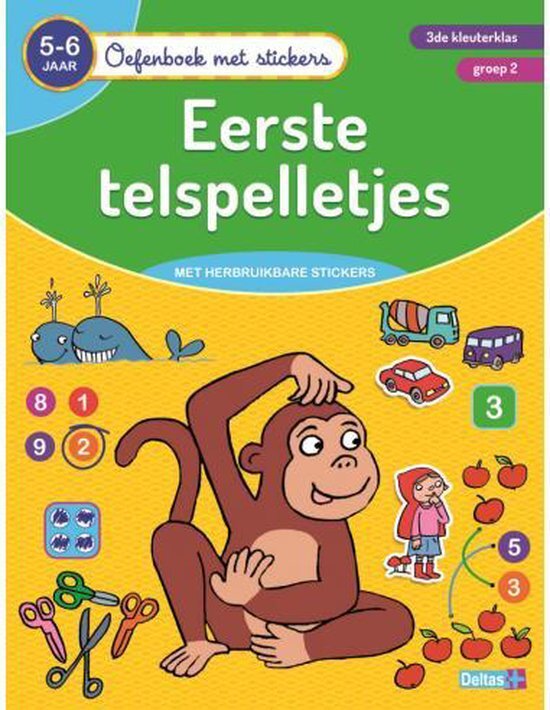 Znu Deltas Oefenboek met stickers - Eerste telspelletjes (5-6 j.) paperback