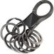 Sans marque 2 pièces porte-clés avec attache rapide – Double clip de clé porte-clés de voiture pour hommes et femmes – Organisateur de clés (noir)