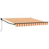 VidaXL Uitschuifbare luifel geel en oranje 350 x 250 x 165 cm