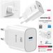 SWISSTEN CHARGEUR DE VOYAGE EDGE GaN, 1x USB-C, 20W, blanc
