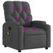 vidaXL Elektrische Massagestoel Donkergrijs Stof