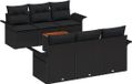 vidaXL Banc de jardin noir polyrotin